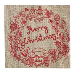 Jute zak met Merry Christmas 30 x 40 cm 